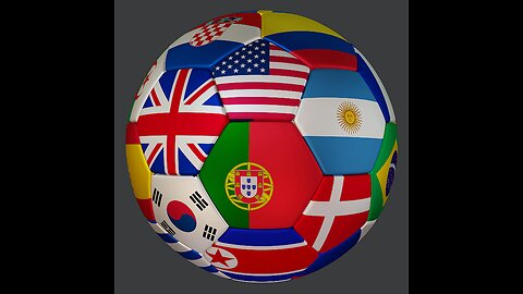 Soccer ball with flags