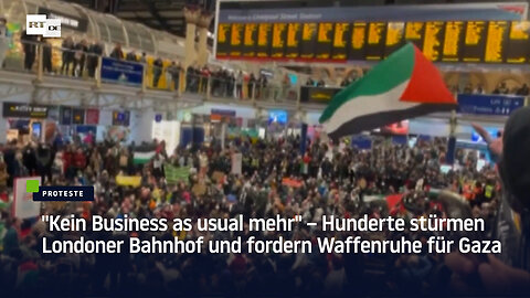 "Kein Business as usual mehr" – Hunderte stürmen Londoner Bahnhof und fordern Waffenruhe für Gaza