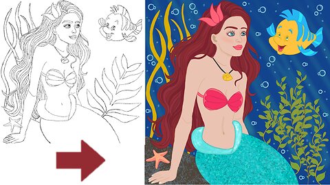 Full Speed Paint of The Little Mermaid Based on @Artsxmel !