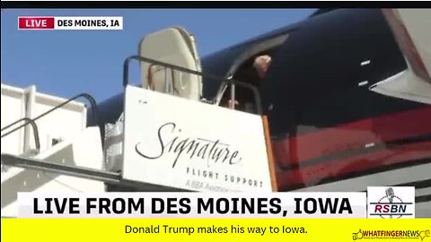 Donald Trump makes his way to Iowa.