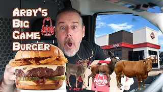 Arbys New Big Game Burger and Hot Honey BBQ Wings Review!