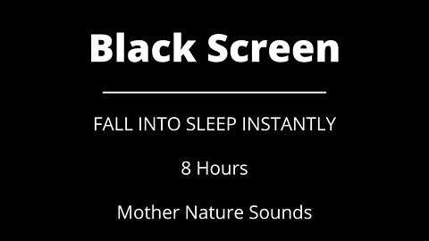FALL INTO SLEEP INSTANTLY Rain & Thunder Sounds BLACK SCREEN | 8 Hours | Mother Nature Sounds