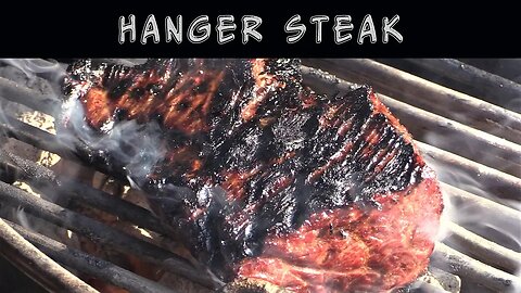 Hanger Steak on Weber Kettle