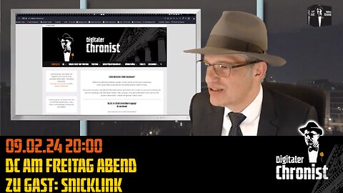 Aufzeichnung vom 09.02.24 DC am Freitag Abend Zu Gast: Snicklink