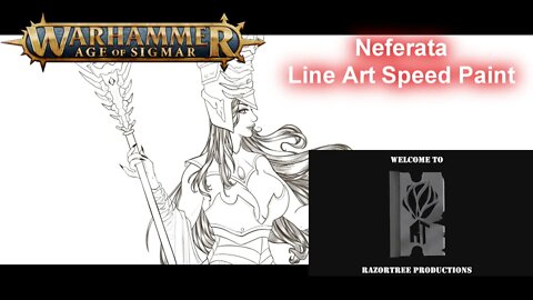 Warhammer Age of Sigmar Speedpaint - Neferata Line Art