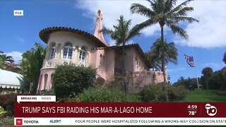 Trump says FBI raided his Mar-A-Logo home