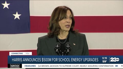 Vice President Kamala Harris announces $500 million for school energy upgrades