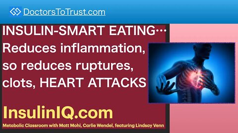 InsulinIQ.com | INSULIN-SMART EATING…Reduces inflammation, so reduces ruptures, clots, HEART ATTACKS