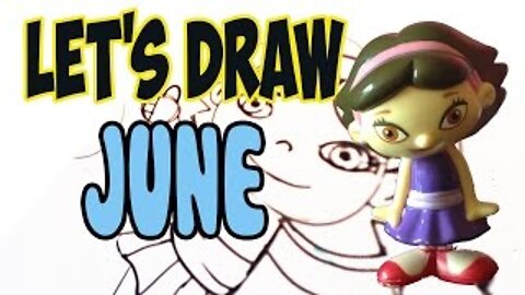 Drawing June from The Little Einsteins! (Basic shapes and lines)