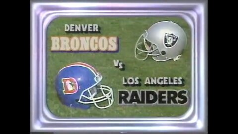 1987-11-22 Denver Broncos vs Los Angeles Raiders