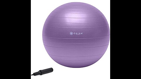 Gaiam Total Body Balance Ball Kit - Includes Anti-Burst Stability Exercise Yoga Ball, Air Pump,...