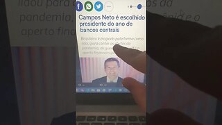 Campos Neto é escolhido o presidente do ano de bancos centrais do mundo... parabéns e obrigado 🎉🙏