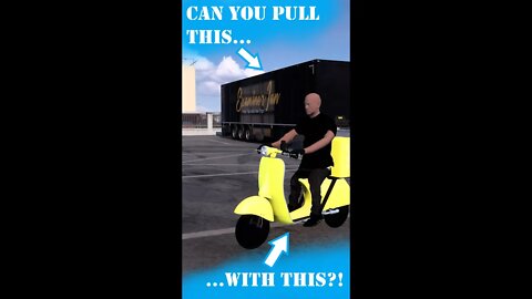 Pulling an artic trailer - with a Vespa scooter #shorts