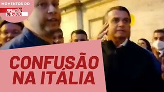 Confusão em visita de Bolsonaro à Itália | Momentos