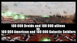 100 000 Droids and 100 000 Aliens vs. 100 000 Americans and 100 000 Galactic Soldiers
