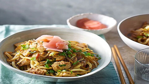 Ginger Chicken Udon Noodles