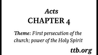 Acts Chapter 4 (Bible Study)