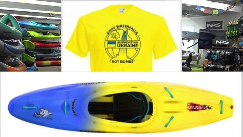 Pyranha Kayaks donates Ukraine colored Scorch X to raise money for Ukrainians