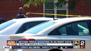 Second triple shooting in as many days in Baltimore