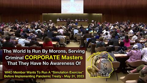 The World Is Run By Morons, Serving Criminal CORPORATE Masters That They Have No Awareness Of - WHO Member Wants To Run A “Simulation Exercise” Before Implementing Pandemic Treaty - May 31, 2023