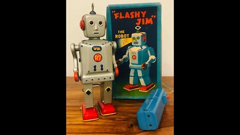 Flashy Jim Robot MIB vintage 1950’s