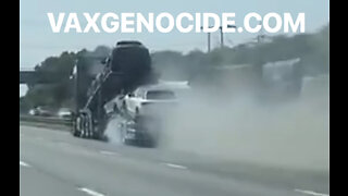 Vaxxident: Transport Truck Driver Suffers Sudden Medical Emergency Behind The Wheel 💉(2023)