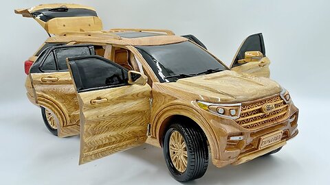 Wood Carving - 2023 Ford Explorer Edition made of wood by Vietnamese carpenters - Woodworking Art