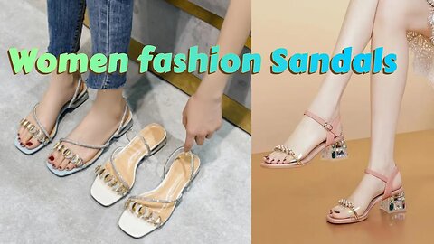 Sandals Women Rhinestone Mid Heel Large Size Slippers 📦✈️🌎 worldwide shipping service ♡dampi84 #fyp