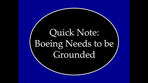 Boeing Needs to be Grounded