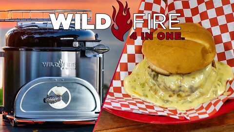 Wild Fire 4 In 1 Review & First Cook ~ Hatch Chili Cheese Burgers