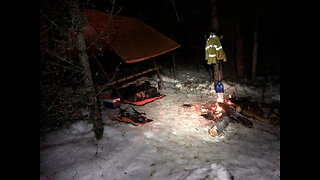 Double Tripod Campout in the Snow and Rain