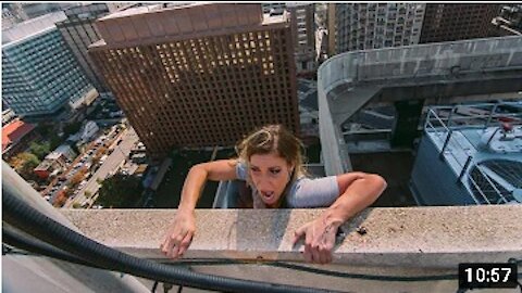 FALLING OFF 350 FOOT ROOF!!!