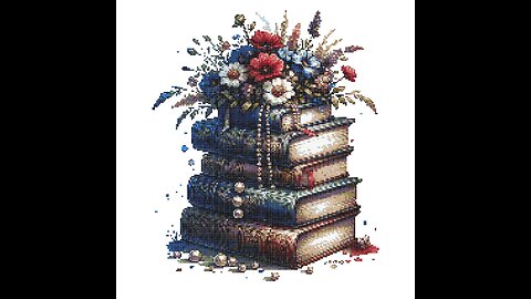 FLORAL MYSTIC BOOKS Cross Stitch Pattern by Welovit | welovit.net | #welovit