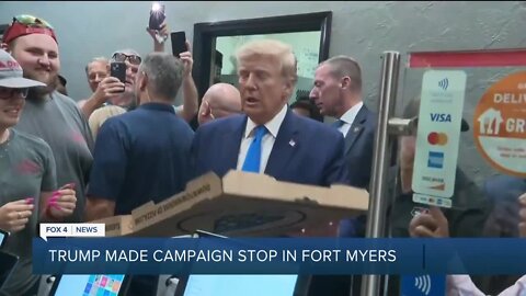 Trump stops at local pizza shop after Fort Myers speech
