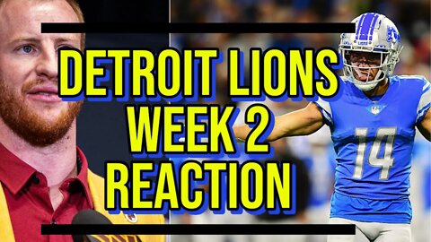 Detroit Lions Week 2 Reaction #detroitlions #washingtoncommanders #nfl
