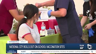 NATIONAL CITY ROLLS OUT ON-SCHOOL VACCINATION SITES