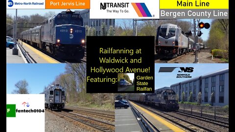 Railfanning at Waldwick & Hollywood Avenue on NJ Transit with Garden State Railfan