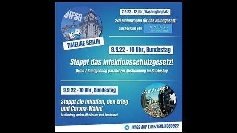 07.09.2022 Auftakt: Mahnwache für das Grundgesetz - Demowoche in Berlin vom 07.09 - 09.09.2022