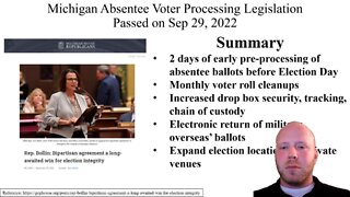 Analysis on Recent Election "Integrity" Michigan Legislation