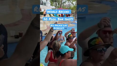 #shorts | World Record 70 Pool Bar Shots | Cancun Riu Palace Las Americas