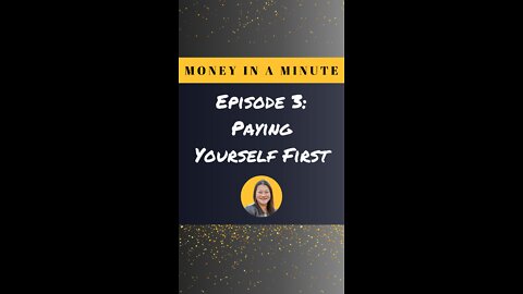 Money In A Minute | Paying Yourself First