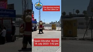 Dancing Monkey at The Spain Gibraltar Border