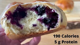 Low Calorie Desserts | Sweet Blueberry Filled Yeast Buns | Polish Jagodzianki