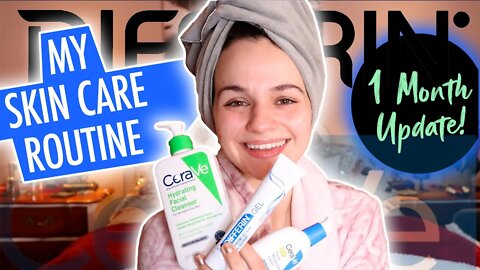 My Skin Care Routine Using Differin and CeraVe | 1 Month Update | Carolyn Marie