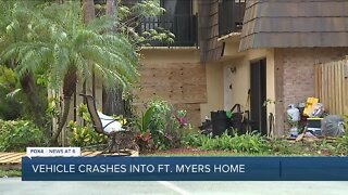 Vehicles crashes into Fort Myers home