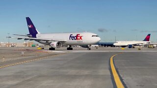 FedEx Airbus A300 Departing SLC