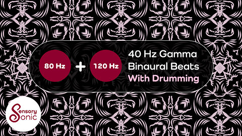 40 Hz Binaural Beats With a Drumming Journey | 8 Minutes | Gamma Waves for Focus and Concentration