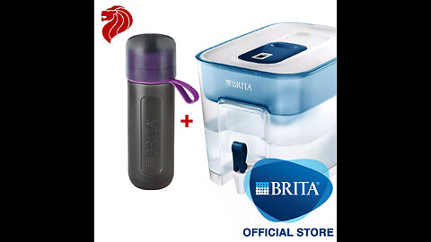 Brita Stream UltraMax Water Filter Dispenser, Dark Blue, Extra Large 25 Cup, 1 Count & Replacem...