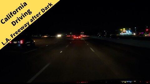 California Driving the L.A. freeway after dark