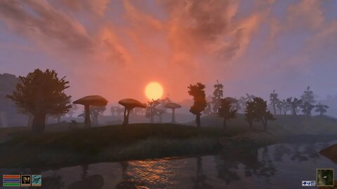 Elder Scrolls 3 Morrowind Sunset at Vivec